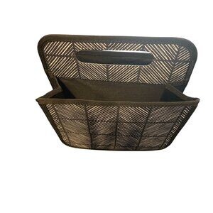 Thirty-One Get Creative Caddy Charcoal Crosshatch Organizer Tote Bag With Handle